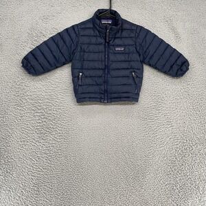 Patagonia Down Sweater Jacket 2T Blue Puffer Full Zip Kids Winter Outdoor